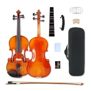 Handmade 4 String Violin Kit 4/4 Full Size Solid wood Violin Ebony Fittings