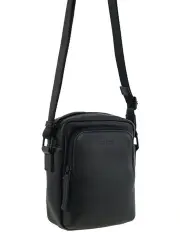 [PIERRE CARDIN] Leather Classic Crossbody Bag in Black