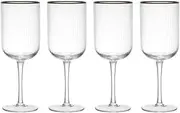 Mikasa Sorrento Crystal White Wine Glass Set, 400 ml Capacity (4 Pieces)