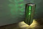 Leaf Plant Lamp | Aztec Mayan Sci-fi Punk Style LED RGB Desk Lamp | Handmade