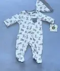 Little Me Outfit With Hat Footie Sleeper Dogs NWT Newborn