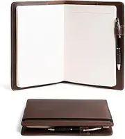 Hide & Drink, A5 (5.75 x 8.25 in.) Leuchtturm Hardcover Case Handmade from Full Grain Leather - Protective Notebook Cover for Travel, Storage, Everyday Use for Journal, Planner, Diary - Writing Accessory - Bourbon Brown