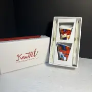 Knuttel Tippery Crystal Collection -Boxed Set Of 2 Egg Cups & Spoons NEW!