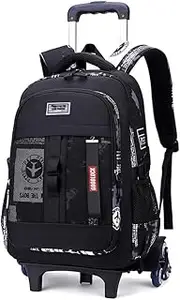 [ETAISHOW] Rolling Backpack for Boys Kids School Bag with Wheels for Elementary Middle School Trolley Luggage Bookbag