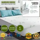 Giselle Bedding 300GSM Bamboo Mattress Protector Breathable Waterproof King Size