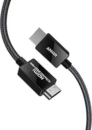 Anker 8K@60Hz HDMI Cables, Ultra High Speed 4K@120Hz 48Gbps 6.6 ft Ultra HD HDMI to HDMI Cord, Support Dynamic HDR, eARC, Dolby Atmos, Compatible with PlayStation 5, Xbox Series X, Samsung TVs