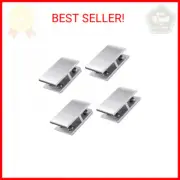 4 Pack Aerometal Glass Clamp, Adjustable Glass Shelf Bracket, Glass Connector, 2