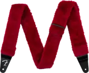 Genuine Fender Poodle Plush Guitar Strap - RED