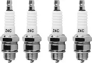 Motorcycle Spark Plug Compatible with 49CC 50CC 60CC 66CC 80CC Two-stroke Engine Motorcycle bike OE Z4C(Z4C 4pcs)