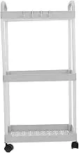 KICHOUSE Rolling Cart Organizer with Wheels Lightweight Utility Storage for Nursery Kitchen Bathroom Office Plastic Design Versatile Diaper Cart Accessories