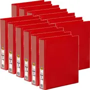Marbig Clear View Insert Ring Binder Folder 2D 38mm A4 Red Box 12