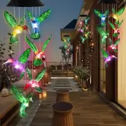 Solar Wind Chimes Light LED Hummingbird Color Changing Hanging Lamp Garden Decor