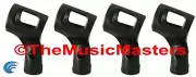 (4) Handheld MICROPHONE CLIP Karaoke DJ Tripod Mic Stand Boom Holder Clamp Mount