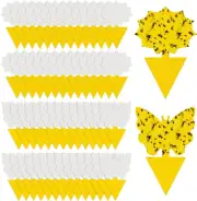 58 PCS Yellow Sticky Traps Fruit Fly Fungus Gnat Bug Killer for Indoor Outdoor P