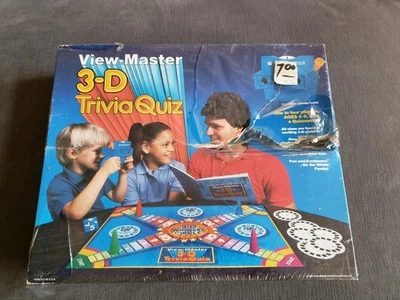 Vintage 1984 View Master 3-D Trivia Quiz Board Game BRAND NEW SEALED Box Damage