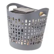 USA Laundry Basket Hamper, 3-Pack, 40L Flexible Plastic Dirty Clothes Bag