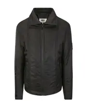 MM6 Maison Margiela Logo Patch Zipped Jacket IT48,IT46 Black