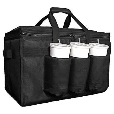 Food Delivery Bag with Cup Holders/Drink Carriers Great for Beverages,3845