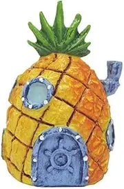 Penn Plax Spongebob Squarepants Pineapple Home Resin Replica Aquarium Ornament, Mini