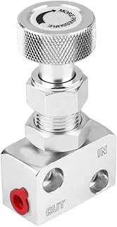 KIMISS Aluminium Brake Dosing Valve Universal Pressure Regulator for Motorsport Brake Shut-Off Valves (Silver)
