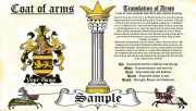 Locherin-Lochnur COAT OF ARMS HERALDRY BLAZONRY PRINT