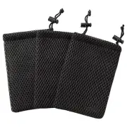 Nylon Mesh Drawstring Bag, 5 x 3.5 Inch Small Storage Pouch String Bags for