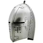 Medieval Larp Gothic Knight Templar Helmet Great Sugerloaf Type Helmet