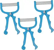 Garneck 3Pcs Manual Facial Hair Removal Epilator Safe Durable Face Care Tool for Women Blue Convenient Travel for Chin Cheek Upper Lip Hair Removal