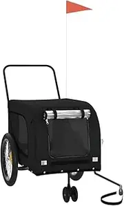 BECLOH Pet Bike Trailer Holds 45kg, Iron Bicycle Trailer for Small & Medium-Sized Dogs, Pet Bike Cart Carrier,