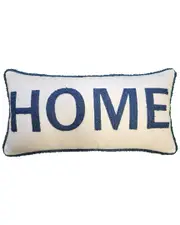 Edie@Home Home' Plush Laser Cut With Buffalo Check Reverse Decorative Pillow