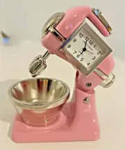 TOKIBOTS by TokyOBAY Pink Stand Mixer Quartz Desk Clock Baker Cook Kitchen