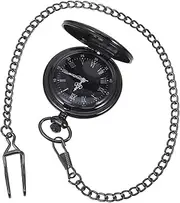[ANDRESLAD] 1pc Pocket Watch Roman Numerals Steampunk Digital Watch Square Watches Dual Display Dial Watch Tank Watch Retro Watch Fob Watch Vintage Watch Men Gold Watch Constellations Black