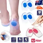 Silicone Gel Heel Cushion Cup Height Increase Insoles Relief Plantar Shoe Pads