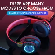 Bluetooth Wireless Foldable Headphone Headset Noise Cancelling Earbud With Mic