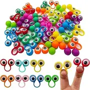 44PCS Eye Finger Puppets Googly Eye Finger Puppets Wiggly Eyeball Finger Puppet Rings Eye Finger Toy Party Favor 8 Colors