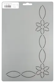 Quilting Stencil Star Flower Border 2" Leaf Chain Floral Quilt Pattern Template