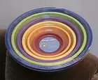 Michael Graves Design Bowls Set Of 6 Mixing Nesting Melamine Rainbow NEW SEALED