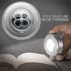 4 LED Touch Push Button lamp Light Self-Stick Long Battery Life Down Spot Light