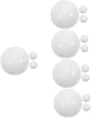 TOYANDONA 15 Pcs Trackball Wheel Beads for Game Wheel Beads Party Game Wheel Beads Wheel Beads Game Parts Russian Wheel Beads Table Game Wheel Beads Resin White