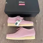 SUPREME SS25 CLARKS ORIGINALS REFLECTIVE WALLABEE 3M PINK SZ 9-10.5