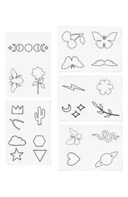 INKED by Dani Outline Temporary Tattoos in Black at Nordstrom One Size