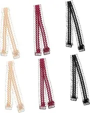 [GAROZATION] 3pairs Adjustable Lace Shoulder Straps for Women Strap Extenders Skin Tone for Off-shoulder and Bust and Back Curve