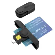 Foldable DOD Type C Common Access CAC SIM / IC Bank Chip Smart Card Reader