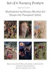 Nursery posters (6) - "Peeps into Fairyland" (Horace Knowles) 11.7" x 16.5" each