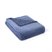 Jason Queen Bed 210x210cm Super Soft Melange 320 GSM Soft Plush Blanket Denim