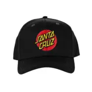 Santa Cruz Classic Dot Patch Stretch Fit Cap Boys in Black - Size -