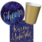 New Years Eve Kiss Me At Midnight 8 Guest Tableware Party Pack!
