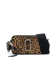 Marc Jacobs Calf Leather Shoulder Bag With Cheetah Print