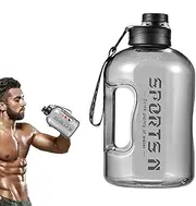 Fitness Scale Water Bottle - 1700ml Gym Cycling Cup PC Material With Precise Scale,Portable Large Capacity Water Bottle -For Men With- Sports Fitness