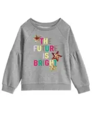 Epic Threads Toddler Girl Gray 'Future' Glitter Sweatshirt Sz 6 $26 TINI {&}
